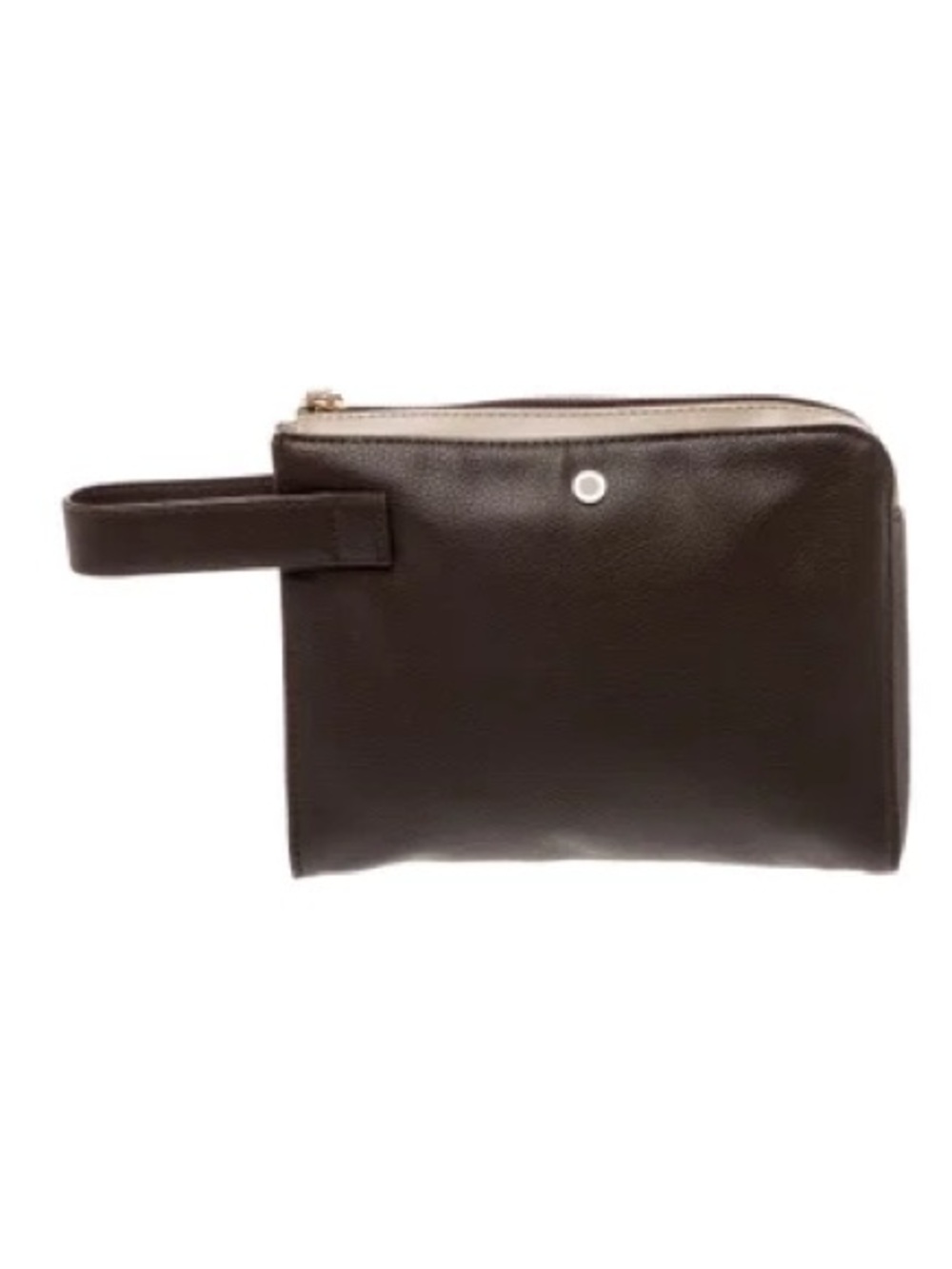 Dark Brown Leather Cosmetic Bag
